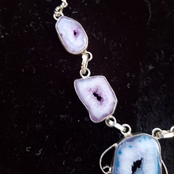 New Solar Quartz 925 Silver Necklace. - Picture 6 of 9